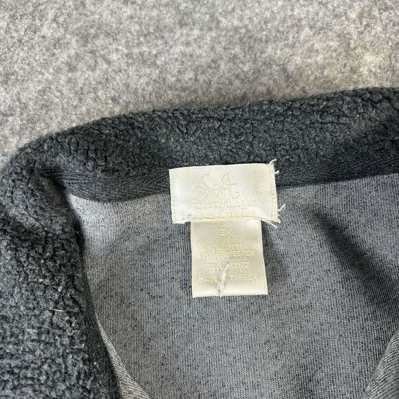 Soft Surroundings Fleece Tunic Shirt Top Women's Plus Size 3X Mock Neck Gray - Picture 3 of 7